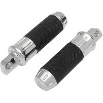 Custom Foot Pegs — Male mount, Black, Chrome