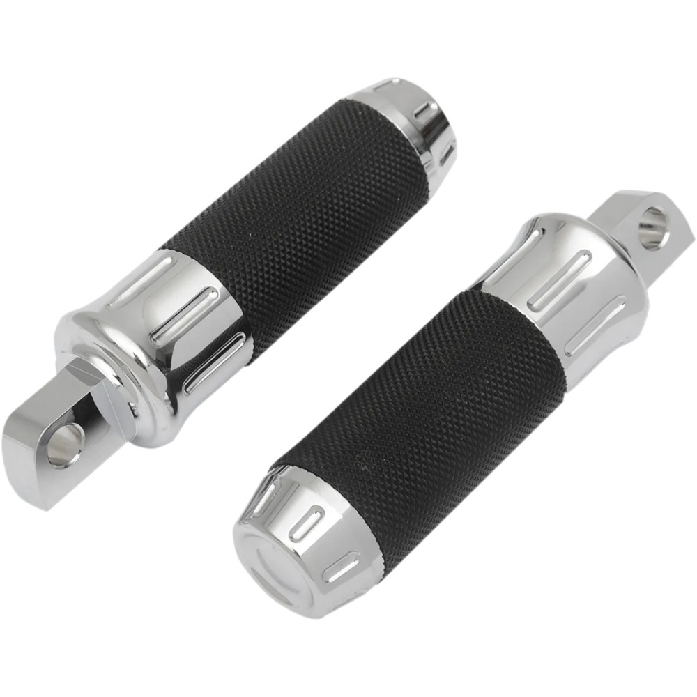 Custom Foot Pegs — Male mount, Black, Chrome