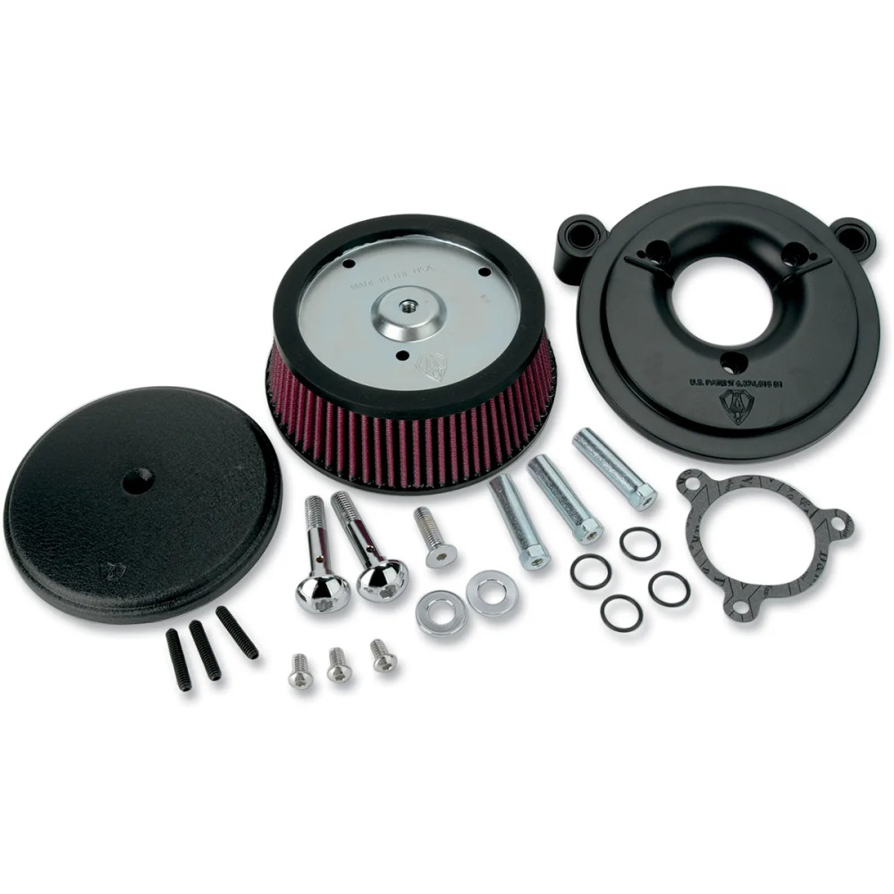 Big Sucker™ Stage I Air Filter Kit — Round, black wrinkle finish
