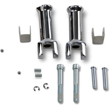 Passenger Foot Peg Mount Kits — Chrome, left and right mounts