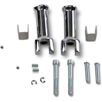 Passenger Foot Peg Mount Kits — Chrome, left and right mounts