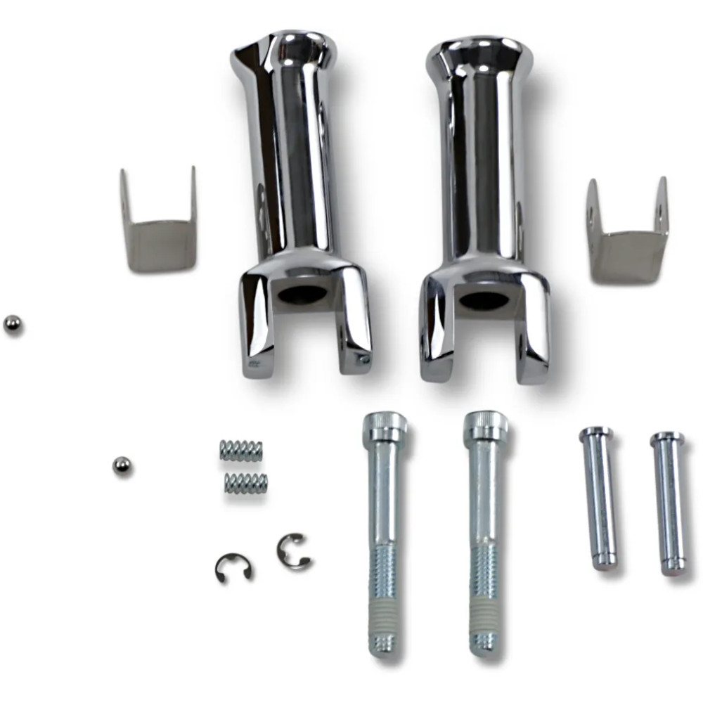 Passenger Foot Peg Mount Kits — Chrome, left and right mounts