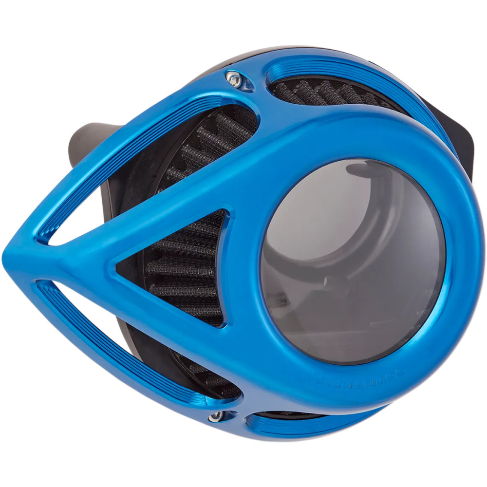 Clear Tear Air Cleaner Kit — Anodized blue