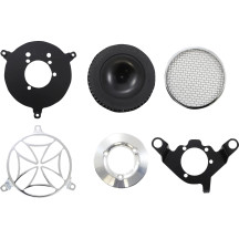 Kit de filtro de aire — Cromado, redondo