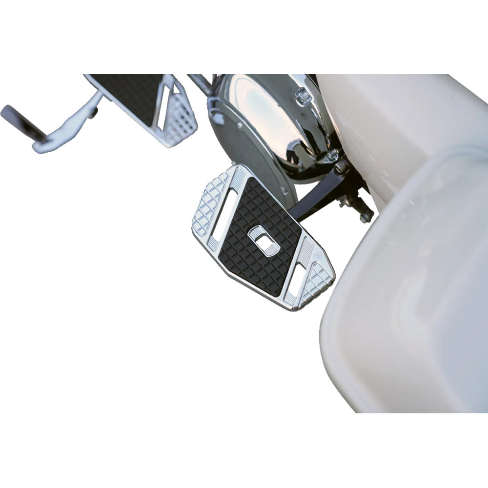 SpeedLiner Passenger Floorboards — Fits FL Touring models, Chrome, Black