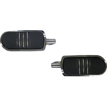 Sweeper Foot Pegs — Male mount, adjustable angle, Chrome