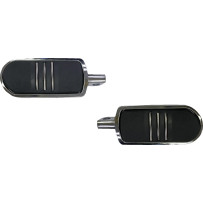 Sweeper Foot Pegs — Male mount, adjustable angle, Chrome