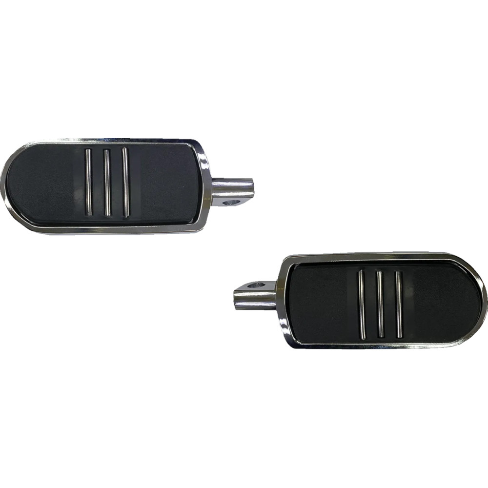 Sweeper Foot Pegs — Male mount, adjustable angle, Chrome