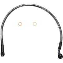 Designer Series ABS-Specific Upper Brake Line Kit — 19", 10 mm 35° banjo fitting, Black