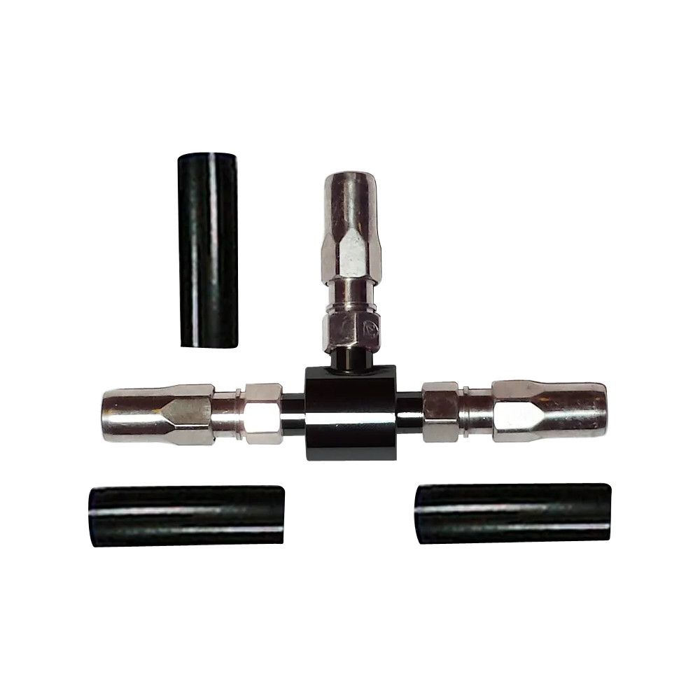 BYO® Build-Your-Own Mini Manifold — Build Your Own (BYO) brake line tee, black