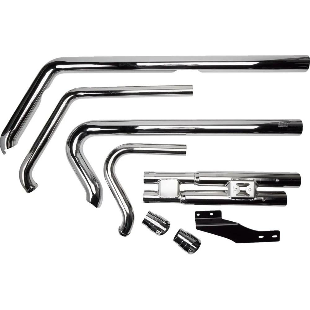 Sistema de escape Speedster Slashdown — sistema 2-Into-2, cromado