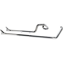 True Duals Exhaust System with Fishtail Mufflers — 47.6 mm (1-7/8"), 2-Into-2 system, chrome