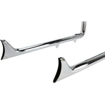 True Duals Exhaust System with Fishtail Mufflers — 47.6 mm (1-7/8"), 2-Into-2 system, chrome