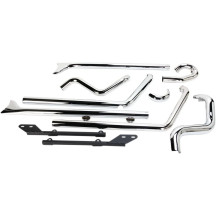 True Duals Exhaust System with Fishtail Mufflers — 47.6 mm (1-7/8"), 2-Into-2 system, chrome