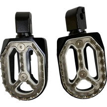Qualifier Foot Pegs — Male mount, Black, White