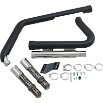 Speedster 909 Exhaust System — 88.9 mm muffler, 2-into-2, short system, Black