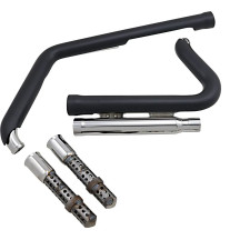 Speedster 909 Exhaust System — 88.9 mm muffler, 2-into-2, short system, Black