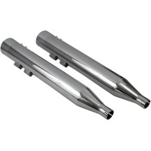 DNT Straight Can Slip-On Mufflers — 4" outer diameter, Chrome