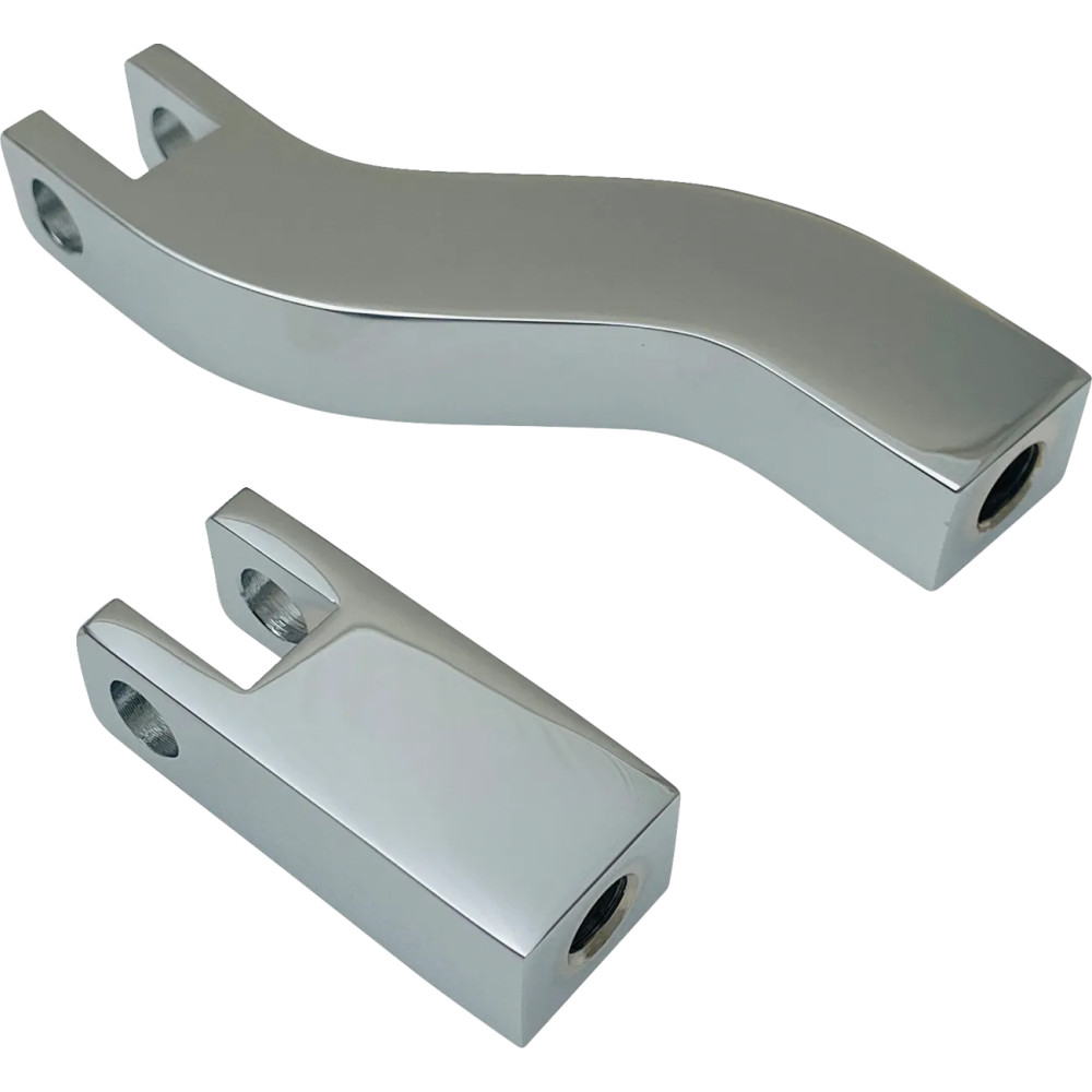 Passenger Foot Peg Mount Kits — left & right bolt-on, chrome