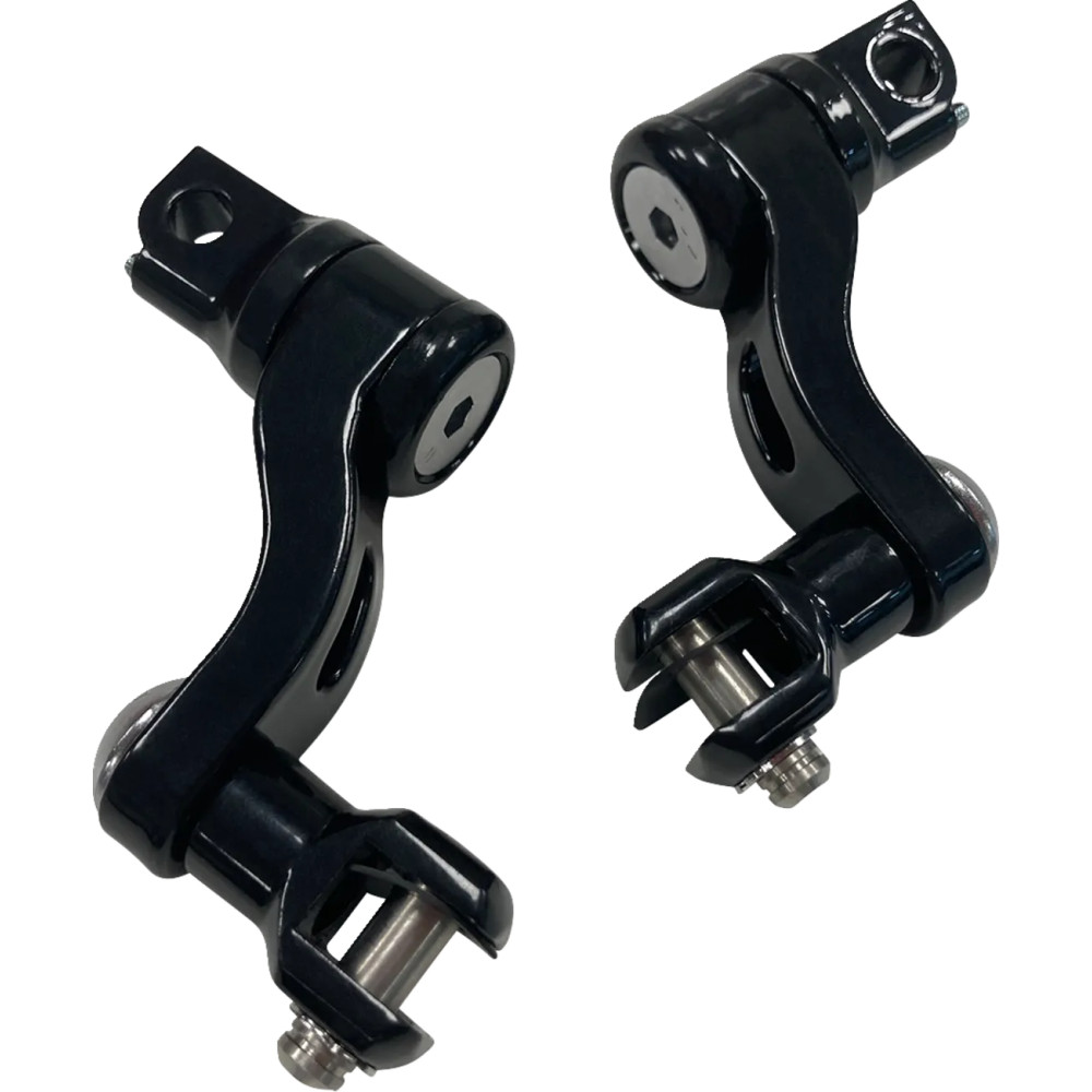 Passenger Peg Mount — Black kit, fits Harley-Davidson standard male-mount pegs