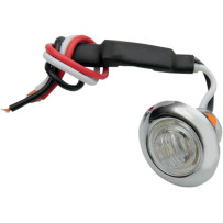 Dual-Function Mini Marker Light — 3-LED, amber, stainless steel