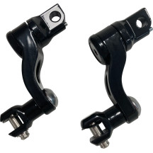 Passenger Peg Mount — Black kit, fits Harley-Davidson standard male-mount pegs