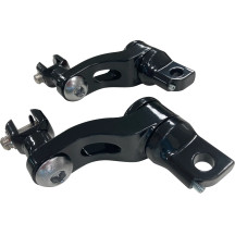 Passenger Peg Mount — Black kit, fits Harley-Davidson standard male-mount pegs