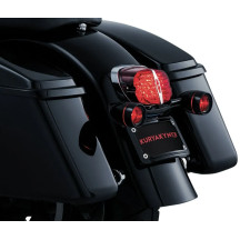 Barra trasera de intermitentes con luz tipo bala — carcasa negra, lente roja, 1 bombilla