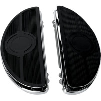 Vintage Half-moon Style Floorboards — Driver, Black, Chrome