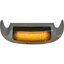 Front LED Fender Tip — Amber, Chrome housing, Smoke lens