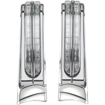 Luces para panel de relleno — Compatible con Harley-Davidson, LED, carcasa cromada
