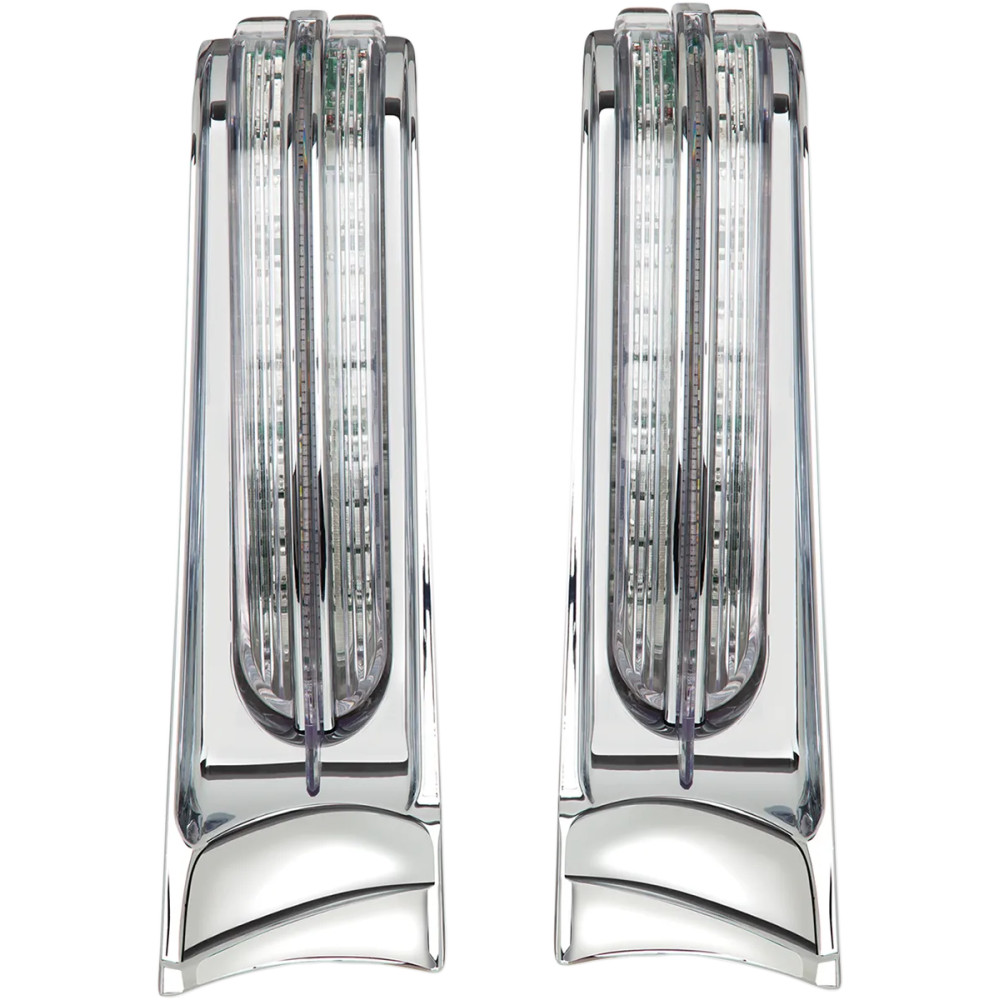 Luces para panel de relleno — Compatible con Harley-Davidson, LED, carcasa cromada