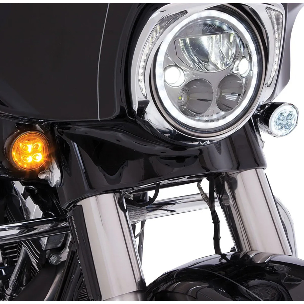 Fang® Insertos para intermitentes — para bombilla 1157, carcasa cromada, par