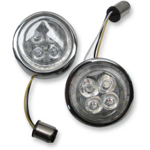 Fang® Insertos para intermitentes — para bombilla 1157, carcasa cromada, par