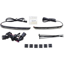 Luces de acento Bag Blades® — Harley-Davidson®, rojo, lente ahumada