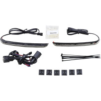 Luces de acento Bag Blades® — Harley-Davidson®, rojo, lente ahumada