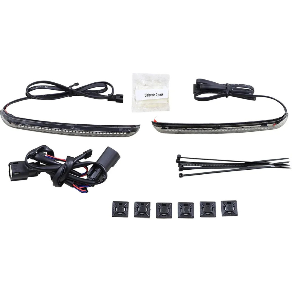 Luces de acento Bag Blades® — Harley-Davidson®, rojo, lente ahumada