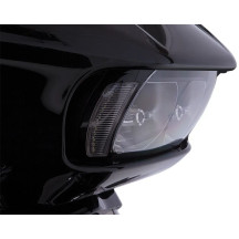 Fang® Aros de faro — Negro, LEDs ámbar/blanco, lente transparente