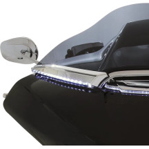 Moldura de parabrisas iluminada Horizon LED — Harley-Davidson, cromado, ámbar/blanco