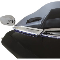 Moldura de parabrisas iluminada Horizon LED — Harley-Davidson, cromado, ámbar/blanco