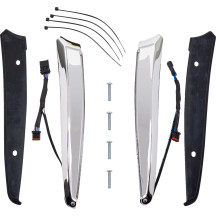 Moldura de parabrisas iluminada Horizon LED — Harley-Davidson, cromado, ámbar/blanco