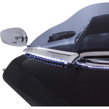 Moldura de parabrisas iluminada Horizon LED — Harley-Davidson, cromado, ámbar/blanco