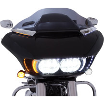 Moldura de parabrisas iluminada Horizon LED — Harley-Davidson, cromado, ámbar/blanco