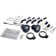 Kit de luz antiniebla LED — diámetro 75 mm, longitud 63,5 mm, 12 V, montaje giratorio, negro