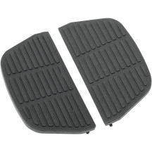 Passenger Floorboards and Inserts — D-shaped, Black