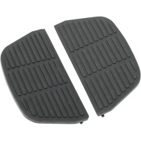 Passenger Floorboards and Inserts — D-shaped, Black