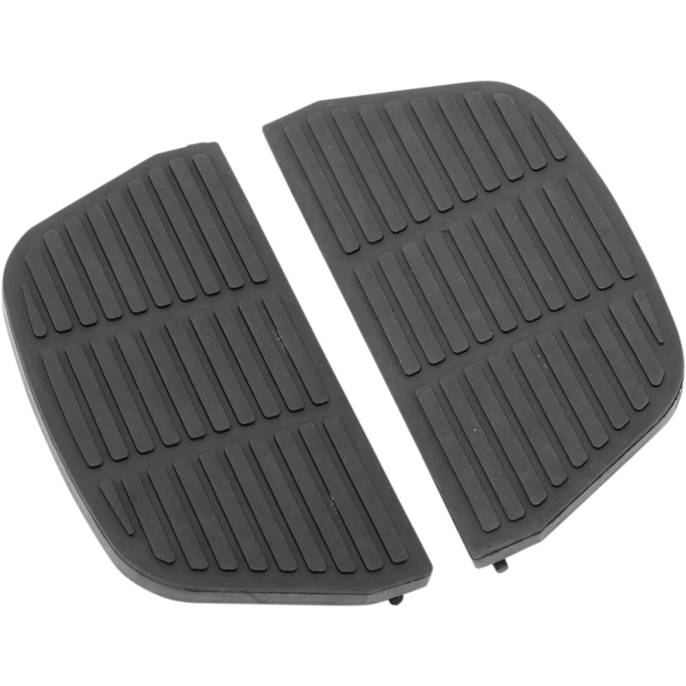 Passenger Floorboards and Inserts — D-shaped, Black