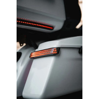 ProBEAM® BAGZ™ LED Saddle Bag Lights — Saddlebag mount, Red lens, Black housing, Pair