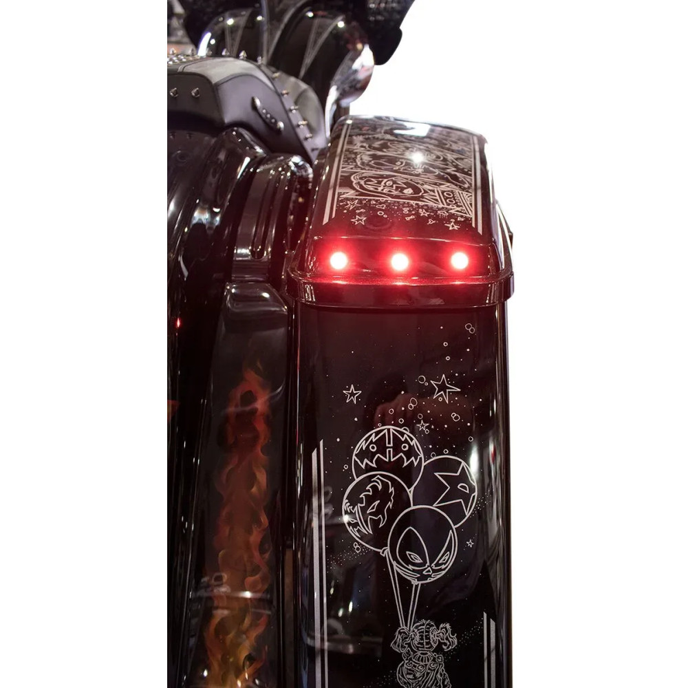 Lightning BoltZ Red LEDs — 15 mm, running/turn/brake, flush mount