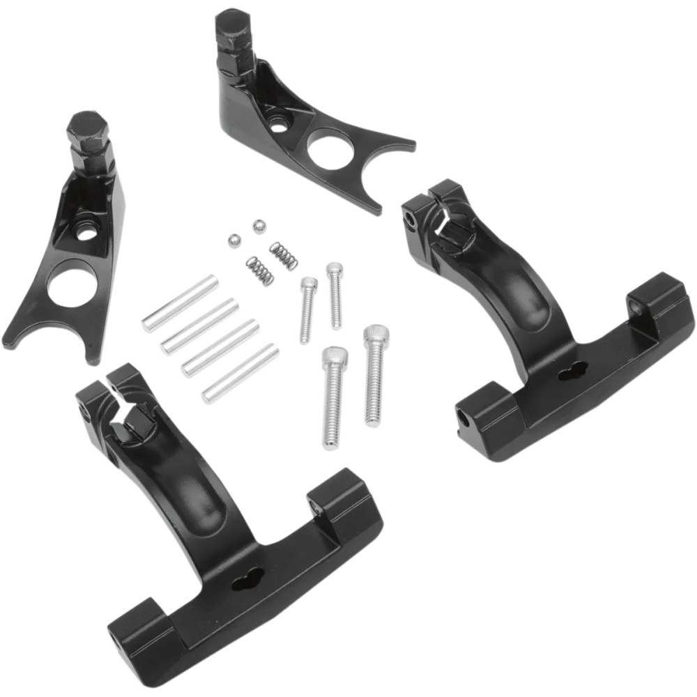 Passenger Floorboard Mount Kit — Black, gloss finish